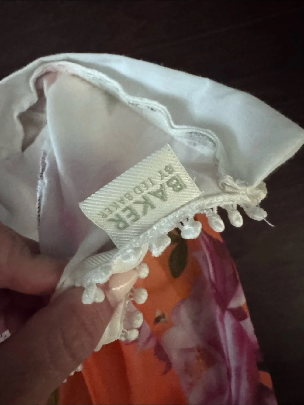 Ted Baker White, Orange & Pink Floral Tiered Dress for Girls